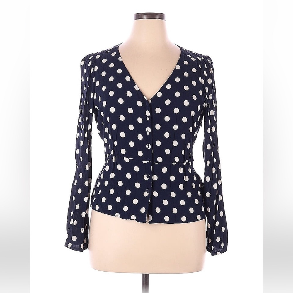 J. Crew polka dot blouse